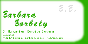 barbara borbely business card
